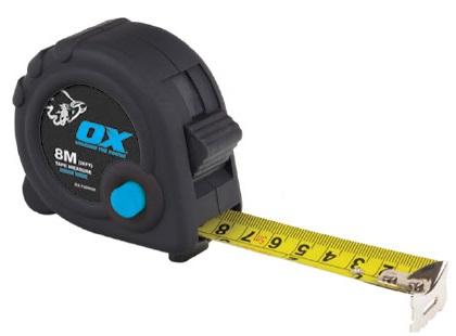 OX TRADE 10M DURAGRIP TAPE MEASURE ( OX) 